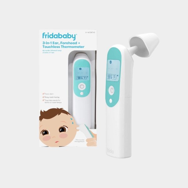 baby-7.jpg Frida Baby Infrared Thermometer 3-in-1 Ear, Forehead + Touchless for Babies - Image 1